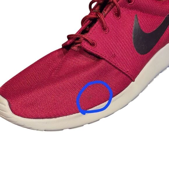 Nike Roshe One Run Team Red Burgundy Ash Grey Sail 511881-613 Mens Size 11.5 - Picture 2 of 8